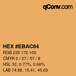 Color code: HEX #EBAC64 | qconv.com