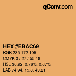 Color code: HEX #EBAC69 | qconv.com