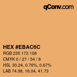 Color code: HEX #EBAC6C | qconv.com