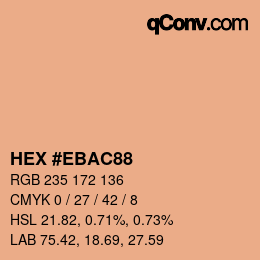 Color code: HEX #EBAC88 | qconv.com
