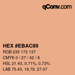 Color code: HEX #EBAC89 | qconv.com