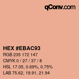 カラーコード: HEX #EBAC93 | qconv.com