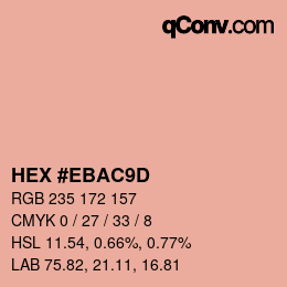 Color code: HEX #EBAC9D | qconv.com