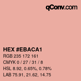 Color code: HEX #EBACA1 | qconv.com