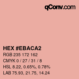 Código de color: HEX #EBACA2 | qconv.com
