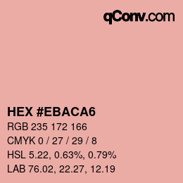 Color code: HEX #EBACA6 | qconv.com