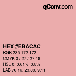Color code: HEX #EBACAC | qconv.com