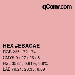 Color code: HEX #EBACAE | qconv.com