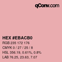 Color code: HEX #EBACB0 | qconv.com
