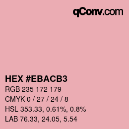 Color code: HEX #EBACB3 | qconv.com