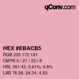 Color code: HEX #EBACB5 | qconv.com