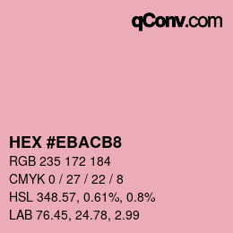 カラーコード: HEX #EBACB8 | qconv.com