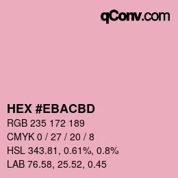 Color code: HEX #EBACBD | qconv.com