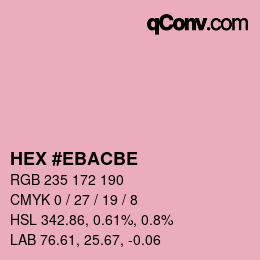 Color code: HEX #EBACBE | qconv.com