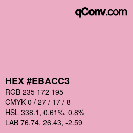 Color code: HEX #EBACC3 | qconv.com