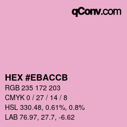 Color code: HEX #EBACCB | qconv.com