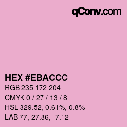 カラーコード: HEX #EBACCC | qconv.com