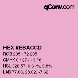 Color code: HEX #EBACCD | qconv.com