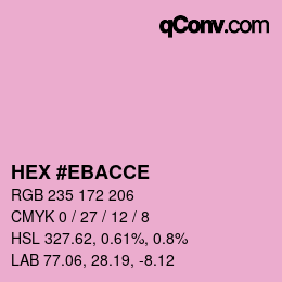 Color code: HEX #EBACCE | qconv.com