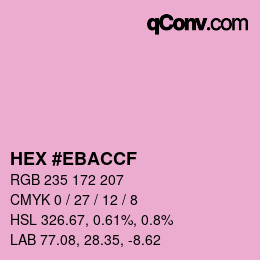 カラーコード: HEX #EBACCF | qconv.com
