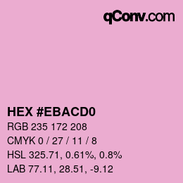 Color code: HEX #EBACD0 | qconv.com