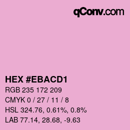 Color code: HEX #EBACD1 | qconv.com