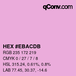 カラーコード: HEX #EBACDB | qconv.com