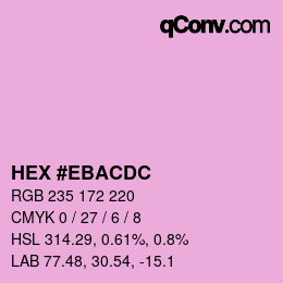 Color code: HEX #EBACDC | qconv.com