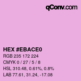 カラーコード: HEX #EBACE0 | qconv.com