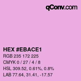 カラーコード: HEX #EBACE1 | qconv.com