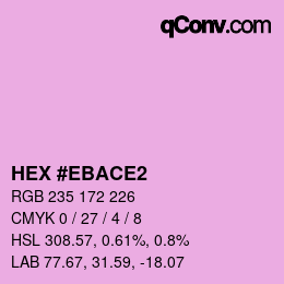 カラーコード: HEX #EBACE2 | qconv.com
