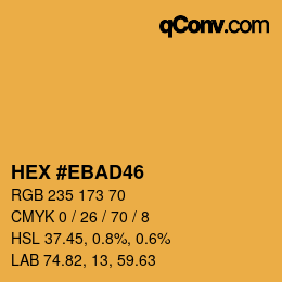 Color code: HEX #EBAD46 | qconv.com