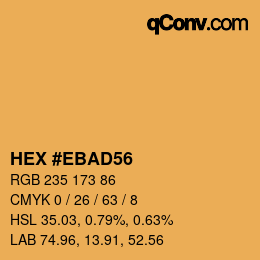 Color code: HEX #EBAD56 | qconv.com