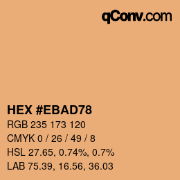 Color code: HEX #EBAD78 | qconv.com