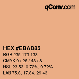 Color code: HEX #EBAD85 | qconv.com