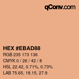 Color code: HEX #EBAD88 | qconv.com