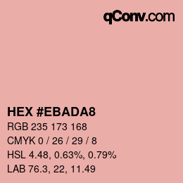 Color code: HEX #EBADA8 | qconv.com