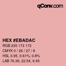 カラーコード: HEX #EBADAC | qconv.com