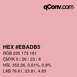 Farbcode: HEX #EBADB5 | qconv.com