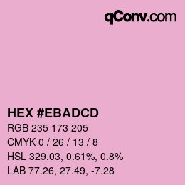 カラーコード: HEX #EBADCD | qconv.com