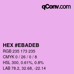 Código de color: HEX #EBADEB | qconv.com