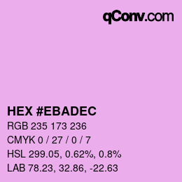 カラーコード: HEX #EBADEC | qconv.com