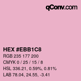カラーコード: HEX #EBB1C8 | qconv.com
