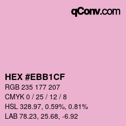 Color code: HEX #EBB1CF | qconv.com