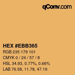 カラーコード: HEX #EBB365 | qconv.com