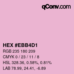 Farbcode: HEX #EBB4D1 | qconv.com