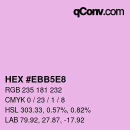 Color code: HEX #EBB5E8 | qconv.com