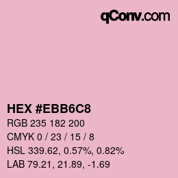 Color code: HEX #EBB6C8 | qconv.com
