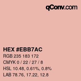 Farbcode: HEX #EBB7AC | qconv.com