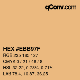 Color code: HEX #EBB97F | qconv.com